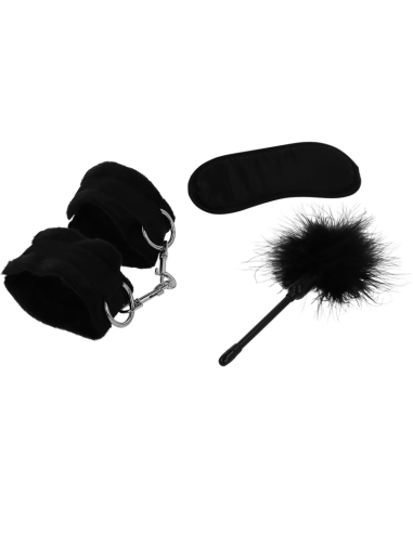 INTENSE - FETISH EROTIC PLAYSET 2 WITH HANDCUFFS, BLIND MASK AND TICKLER