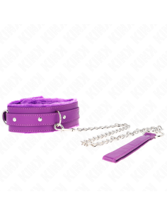 KINK - COLLAR WITH LEASH 65 CM WITH RESTRICTIONS PURPLE 36-42 CM X 5.5 CM 2