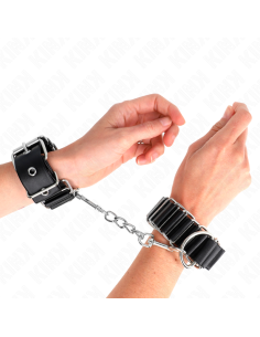 KINK - PLONI, Į VYRĮ PATĮ PATYS RIŠO ĮRAŠAI, JUODOS, REGULIUOJAMOS, 16–22 CM X 3,5 CM