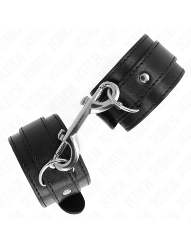 KINK - RIŠO ĮRAŠAI - VIENOS EILĖS KNIEDĖS, JUODOS, REGULIUOJAMI 17-28 CM X 5 CM