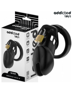 ADDICTED TOYS LOCKED - OBSIDIAN HOLD PENIS CAGE SIZE M