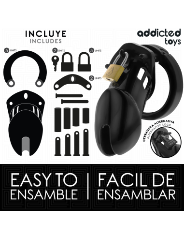 ADDICTED TOYS LOCKED - OBSIDIAN HOLD PENIS CAGE SIZE M
