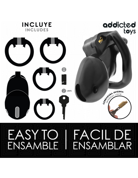 ADDICTED TOYS LOCKED - MINDNIGHT CELL PENIS CAGE SIZE S 4.8 CM