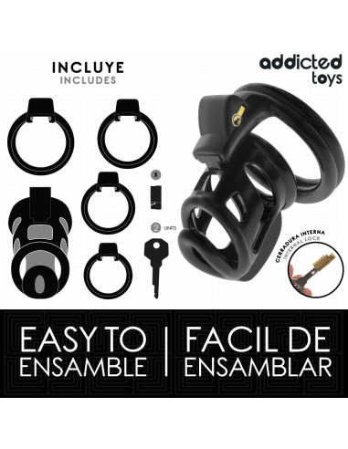 ADDICTED TOYS LOCKED - GILDEN CAGE SILICONE PENIS CAGE 8.5 CM