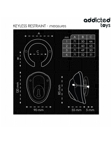 ADDICTED TOYS LOCKED - BE RAKTO VARPOS NARVAS 11,5 CM
