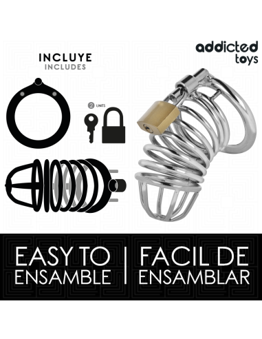 ADDICTED TOYS LOCKED – METALINIS VARPOS NARVAS SU GELEŽIES LĄSTELĖMIS, DYDIS M