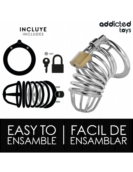 ADDICTED TOYS LOCKED – METALINIS VARPOS NARVAS SU GELEŽIES LĄSTELĖMIS, DYDIS M