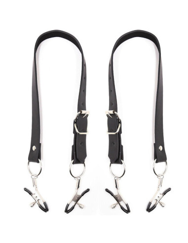 OHMAMA FETISH - CLITORIS CLAMPS WITH LEG STRAPS