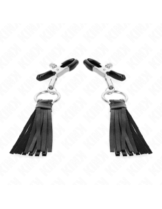 KINK - LEATHERETTE TASSEL NIPPLE CLAMPS 6 CM 2