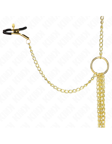 KINK - 4 NIPPLE AND CLIT CLAMPS ADJUSTABLE GOLD