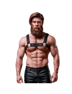FETISH SUBMISSIVE ATTITUDE – REGULIUOJAMAS NEOPRENINIS KRŪTINĖS SPORTINIS DIRŽAS VYRAMS
