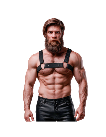 FETISH SUBMISSIVE ATTITUDE - ADJUSTABLE NEOPRENE CHEST SPORTS HARNESS FOR MEN