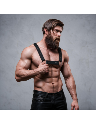 FETISH SUBMISSIVE ATTITUDE – REGULIUOJAMAS NEOPRENINIS KRŪTINĖS SPORTINIS DIRŽAS VYRAMS
