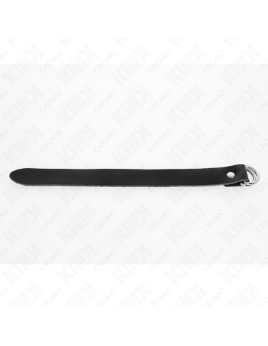 KINK - LEATHER PENIS RING WITH PRESSURE CLOSURE 22 X 2 CM
