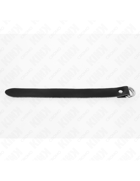 KINK - LEATHER PENIS RING WITH PRESSURE CLOSURE 22 X 2 CM