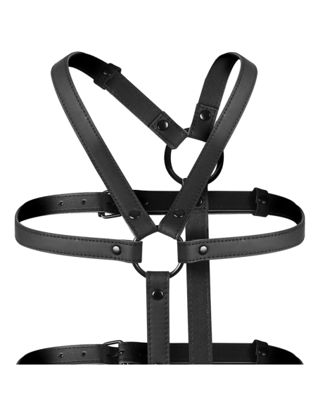 FETISH SUBMISSIVE BONDAGE - ADJUSTABLE HARNESS TORSO AND ARMS