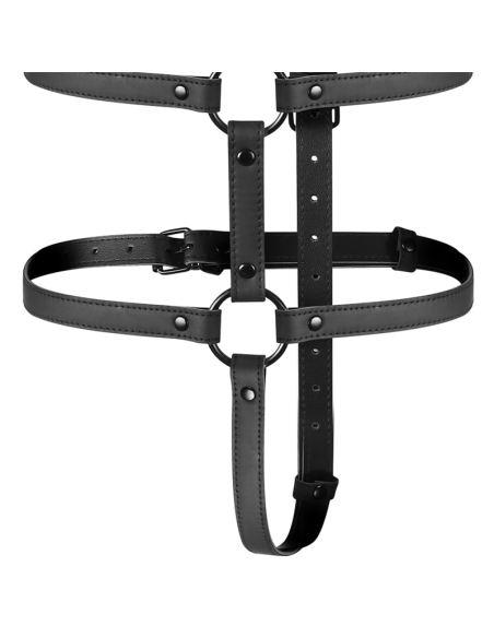 FETISH SUBMISSIVE BONDAGE - ADJUSTABLE HARNESS TORSO AND ARMS