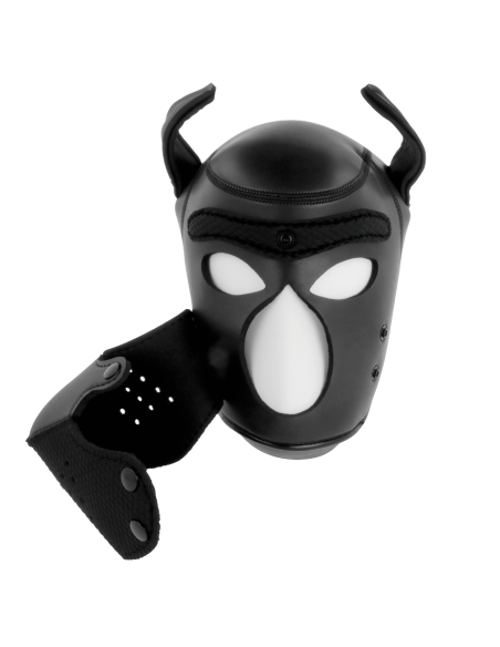 DARKNESS - NEOPRENE DOG MASK WITH REMOVABLE MUZZLE M