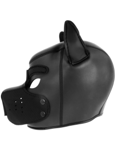 DARKNESS - NEOPRENE DOG MASK WITH REMOVABLE MUZZLE L 2