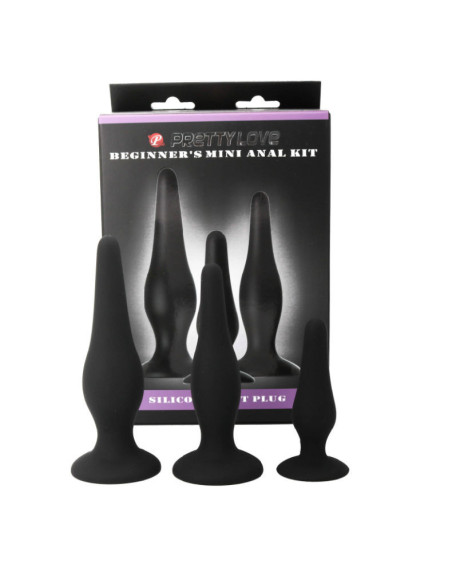 PRETTY LOVE - ANAL PLUGS SILICONE INITIATION KIT