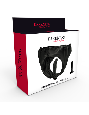 DARKNESS - kelnaitės su kištuku ir keičiamu dildo