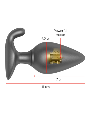 ONINDER - RIO VIBRATING ANAL PLUG BLACK - FREE APP
