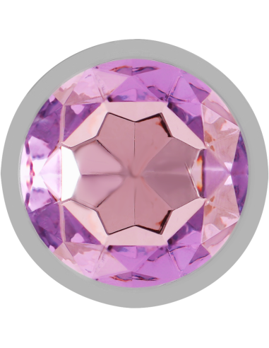 INTENSE - ALUMINUM METAL ANAL PLUG WITH VIOLET CRYSTAL SIZE M