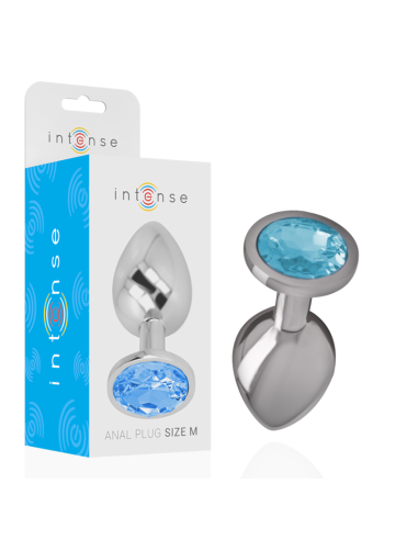 INTENSE - ALIUMINIO METALINIS ANALINIS KAIŠTELIS SU MĖLYNU STIKLU, M DYDIS