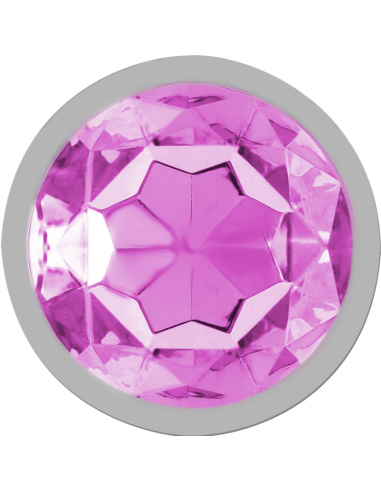 INTENSE - ALIUMINIO METALINIS ANALINIS KAMŠTELIS SU ROŽINIU KRISTALU, M DYDIS
