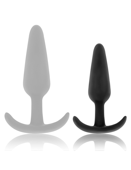 BLACKandSILVER - HANSEL SILICONE ANAL PLUG WITH SMALL HANDLE