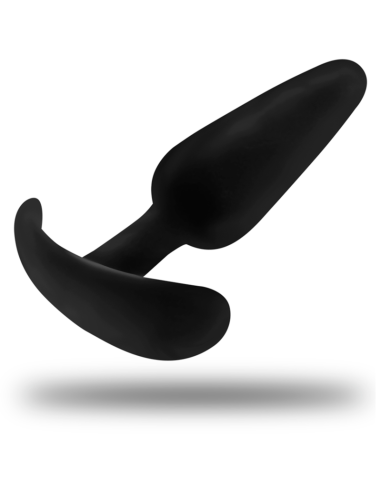 BLACKandSILVER - HANSEL SILICONE ANAL PLUG WITH SMALL HANDLE