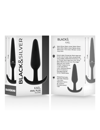 BLACKandSILVER - KAEL SILICONE ANAL PLUG WITH MEDIUM HANDLE