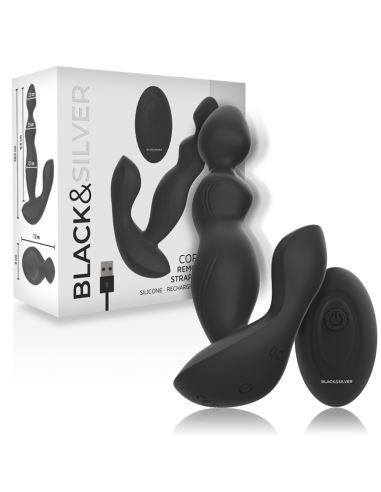 BLACKandSILVER - CORA analinis kaištis silikoninis nuotolinio valdymo pultas