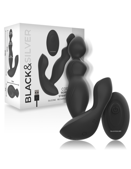 BLACKandSILVER - CORA analinis kaištis silikoninis nuotolinio valdymo pultas