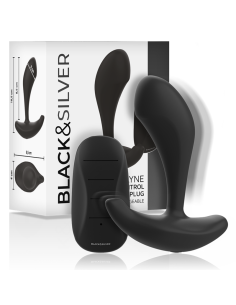 BLACKandSILVER - DWAYNE ANAL PLUG SILICONE REMOTE CONTROL 2