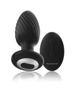 BLACKandSILVER - WELLS kištuko silikoninis analinis rotatorius nuotolinio valdymo pultui