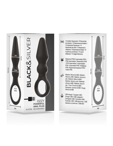 BLACKandSILVER - OZZY GALINGAS SILIKONINIS ANALINIS KAIŠTIS