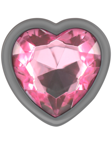 INTENSE - ALUMINUM METAL ANAL PLUG PINK HEART SIZE L