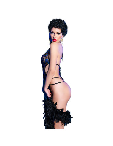 CHILIROSE - CR 4479 BODYSUIT CROTCHLESS BLUE S-M