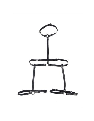 SUBBLIME - LEATHER BODY HARNESS BLACK ONE SIZE
