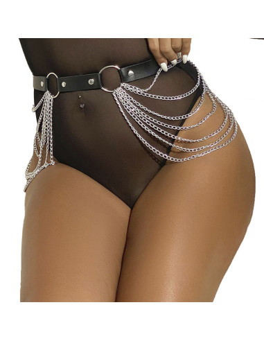 SUBBLIME - LEATHER CHAINBELT BLACK ONE SIZE