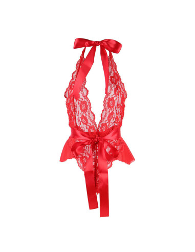 SUBBLIME - 953980 SEKSUALUS KŪNAS SU RAUKINIAIS, RAUDONAS DIRŽAS L-XL