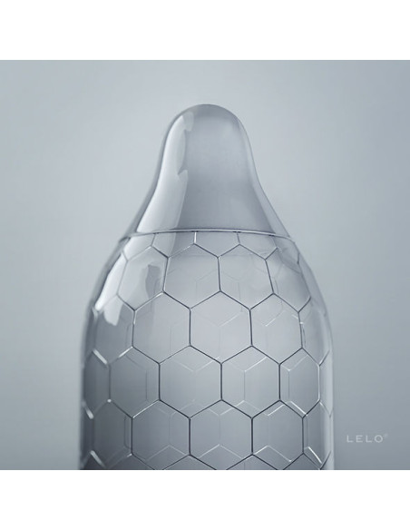 LELO - HEX prezervatyvų dėžutė, 3 vnt.