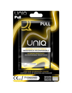 UNIQ - PULL prezervatyvai be latekso su juostelėmis, 3 vnt.