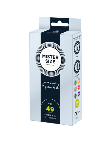 MISTER SIZE - PREZERVATYVŲ DYDIS S 49 MM (10 VIENETŲ)