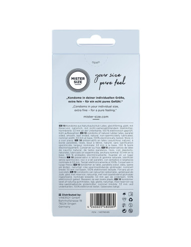 MISTER SIZE - PREZERVATYVŲ DYDIS M 53 MM (10 VIENETŲ)