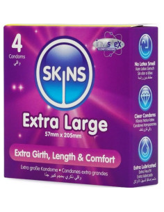 SKINS - EXTRA LARGE PREMIUM CONDOMS PACK 4 2
