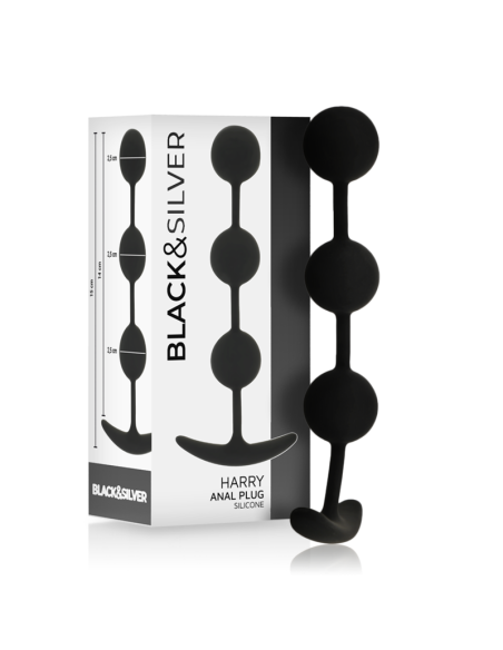 BLACKandSILVER - HARRY ANAL ROSARY 3 SILICONE SPHERES 14 CM