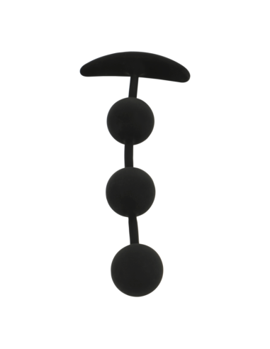 BLACKandSILVER - HARRY ANAL ROŽINIS 3 SILIKONINĖS RUTULIAI 14 CM
