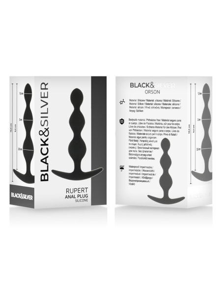 BLACKandSILVER - RUPERT ANAL BALL CHAIN 10 CM